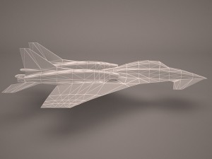 military aircraft 50 Modello 3D