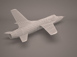 military aircraft 55 3D Модель