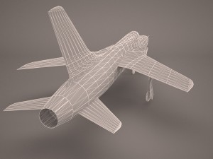 military aircraft 56 Modello 3D