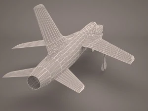 aeronave militar 56 Modelo 3D