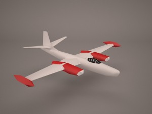 military aircraft 58 3D-Modell