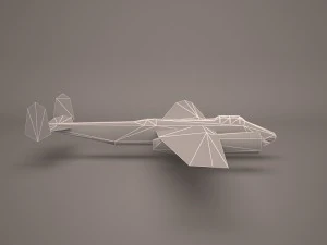 military aircraft 61 3D Model