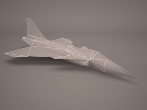 military aircraft 64 3D Модель