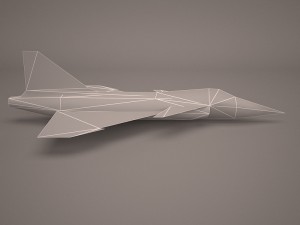 military aircraft 64 3D Модель