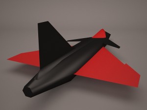 military aircraft 64 3D Модель