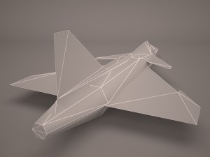 military aircraft 64 3D Модель