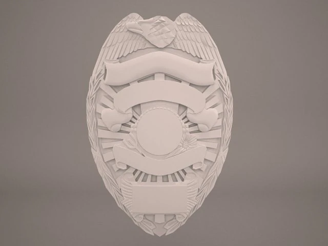 us police badge 3D Model .c4d .max .obj .3ds .fbx .stl .blend