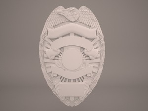 us police badge Model 3D