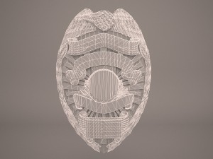 us police badge Model 3D