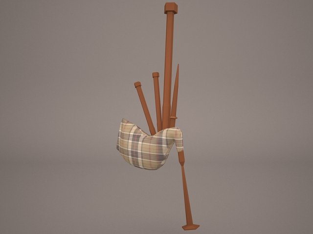 bagpipes Modello 3D .c4d .max .obj .3ds .fbx .stl .blend 