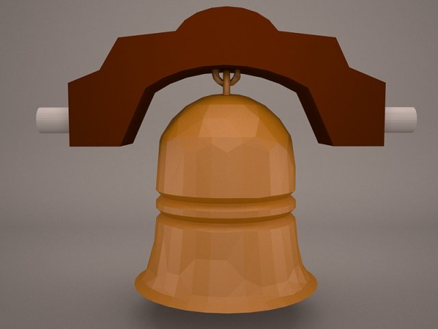 old bell 3D Модель .c4d .max .obj .3ds .fbx .stl .blend 
