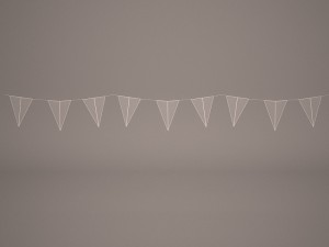 flags banner Modelo 3D