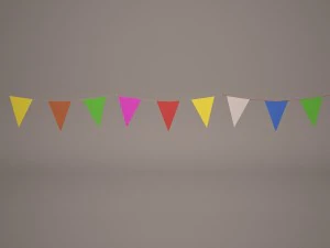 flags banner 3D Model