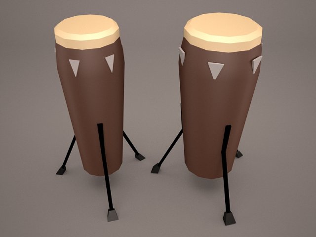 congas 3D Модель .c4d .max .obj .3ds .fbx .stl .blend 