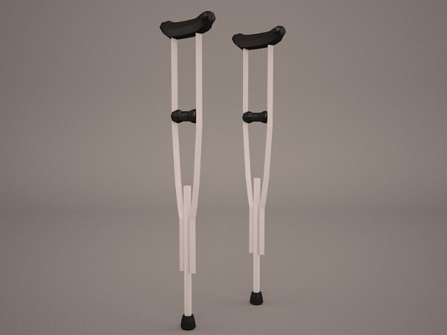 crutches 3D Модель .c4d .max .obj .3ds .fbx .stl .blend 