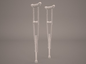 crutches 3D Модель