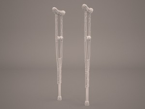 crutches 3D Модель