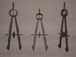 drafting compass 3D-Modell