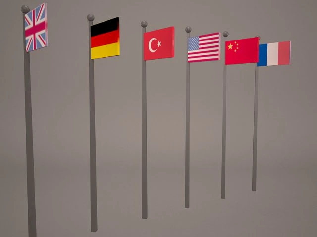 flags 3D Model .c4d .max .obj .3ds .fbx .stl .blend 
