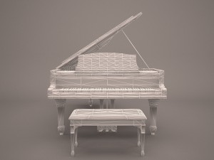grand piano 3D 模型