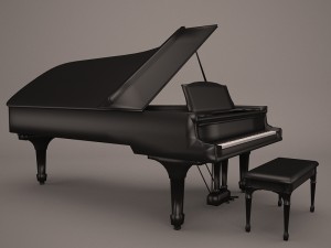 grand piano 3D 模型