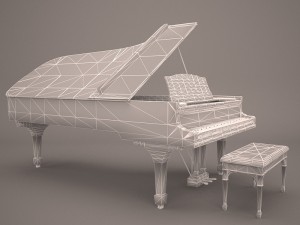 grand piano 3D 模型