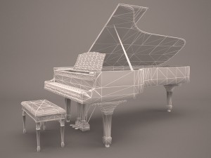 grand piano 3D 模型