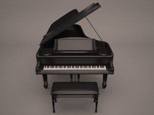 grand piano 3D 模型
