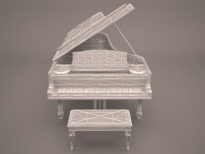 grand piano 3D 模型