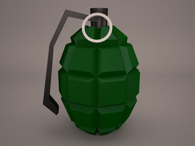 grenade Model 3D .c4d .max .obj .3ds .fbx .stl .blend 