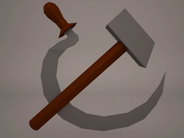 hammer and sickle 3D Model .c4d .max .obj .3ds .fbx .stl .blend 