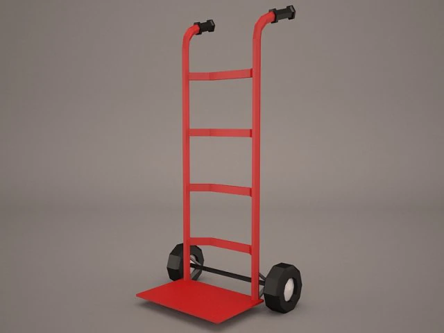 hand truck 3D Model .c4d .max .obj .3ds .fbx .stl .blend 