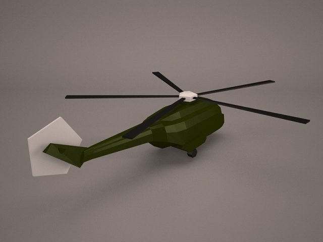 helicopter 3D Model .c4d .max .obj .3ds .fbx .stl .blend 