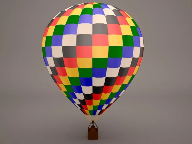 hot air balloon 3D Model .c4d .max .obj .3ds .fbx .stl .blend