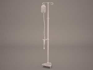 hospital iv stand Modelo 3D