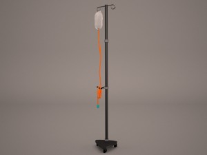 hospital iv stand Modelo 3D