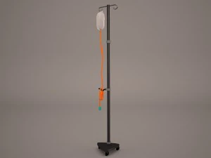 hospital iv stand 3D Model
