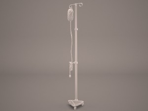hospital iv stand Modelo 3D