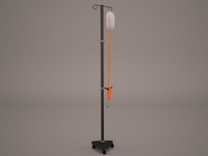 hospital iv stand Modelo 3D