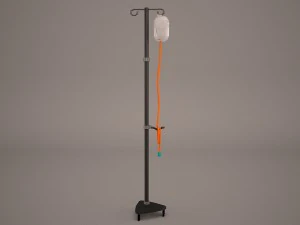hospital iv stand 3D Model