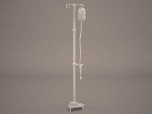 hospital iv stand Modelo 3D