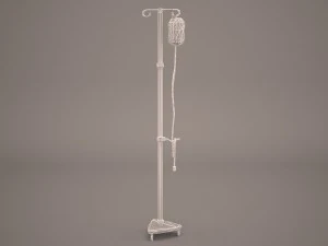 hospital iv stand 3D Model