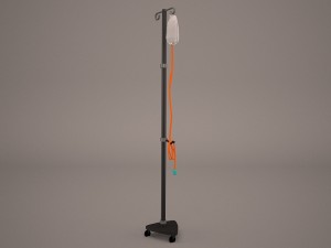 hospital iv stand Modelo 3D