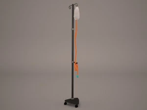 hospital iv stand 3D Model
