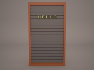 letter board sign 3D Model