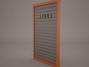 letter board sign 3D Model