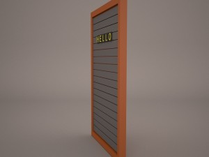 letter board sign Modelo 3D