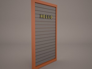 letter board sign Modelo 3D