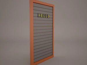 letter board sign 3D Model