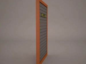 letter board sign 3D Model